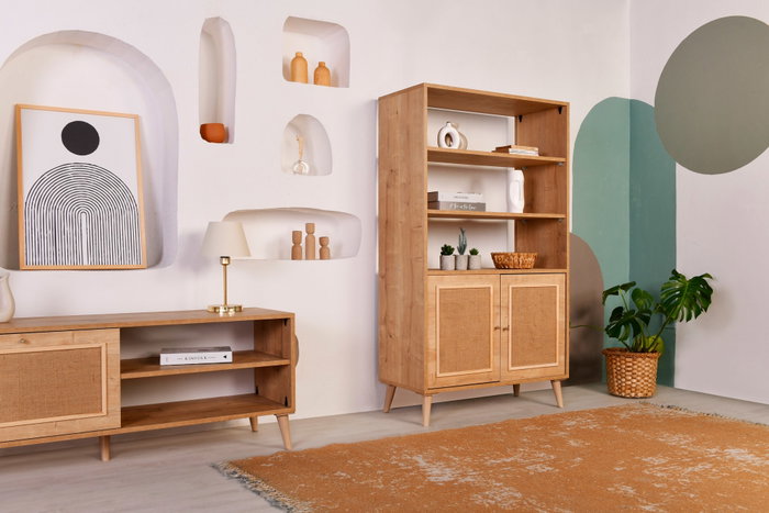Hanah Home Jüt Bookshelf Color Roble Hanah Home Jüt Bookshelf Color Roble